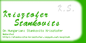 krisztofer stankovits business card